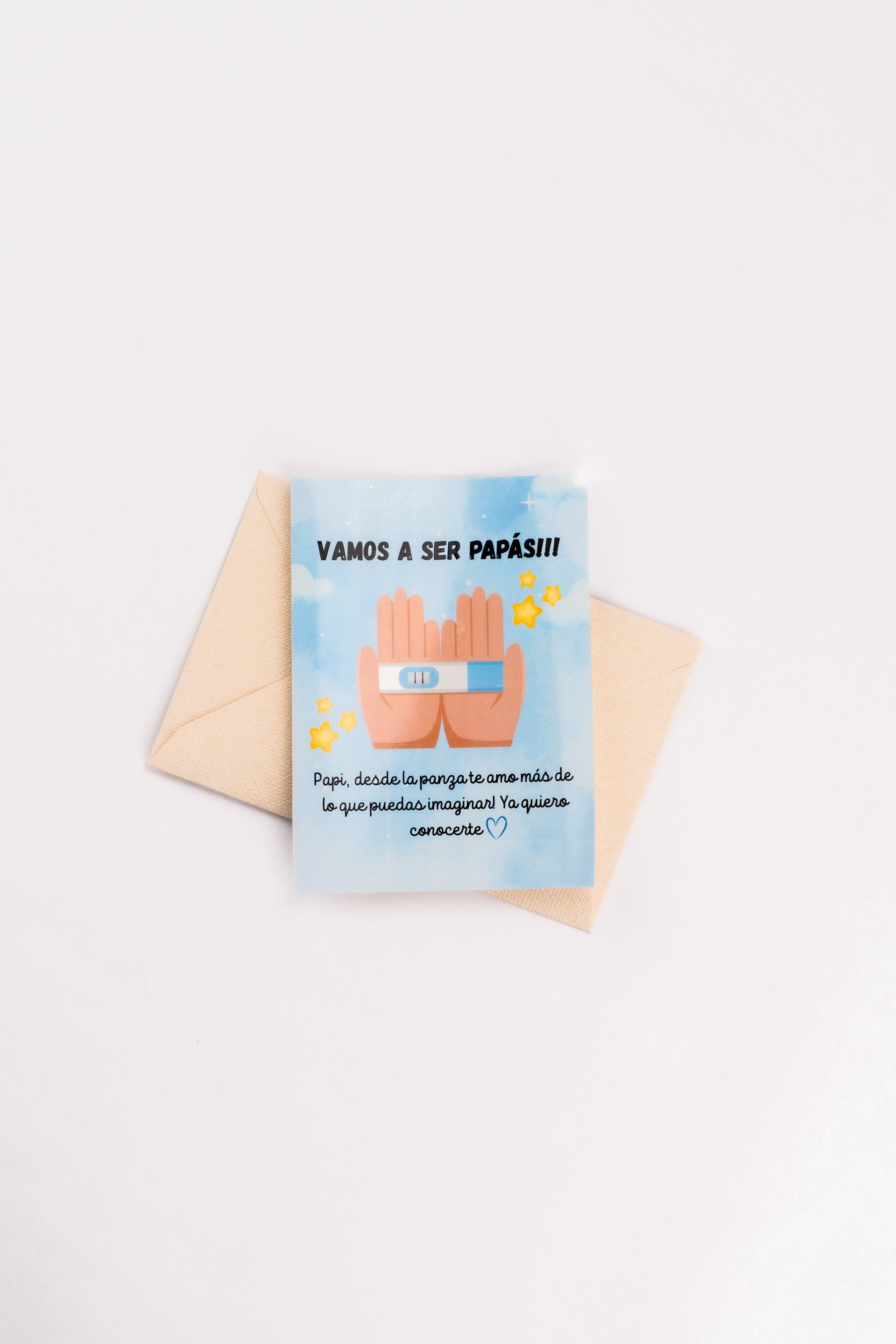 Tarjetas Anuncio Prueba "Vamos a ser papás"
