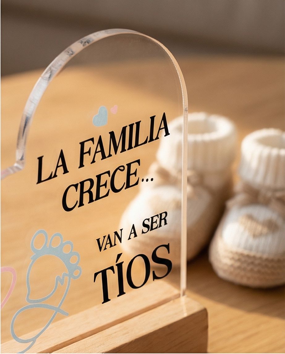 Acrílico "Van a ser tíos"