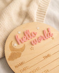 Placa ¡Hello World 3D!-Rosado